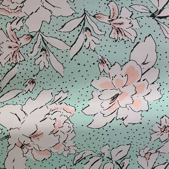 Van Heusen floral shirt elbow length lace sleeve L - Picture 4 of 6